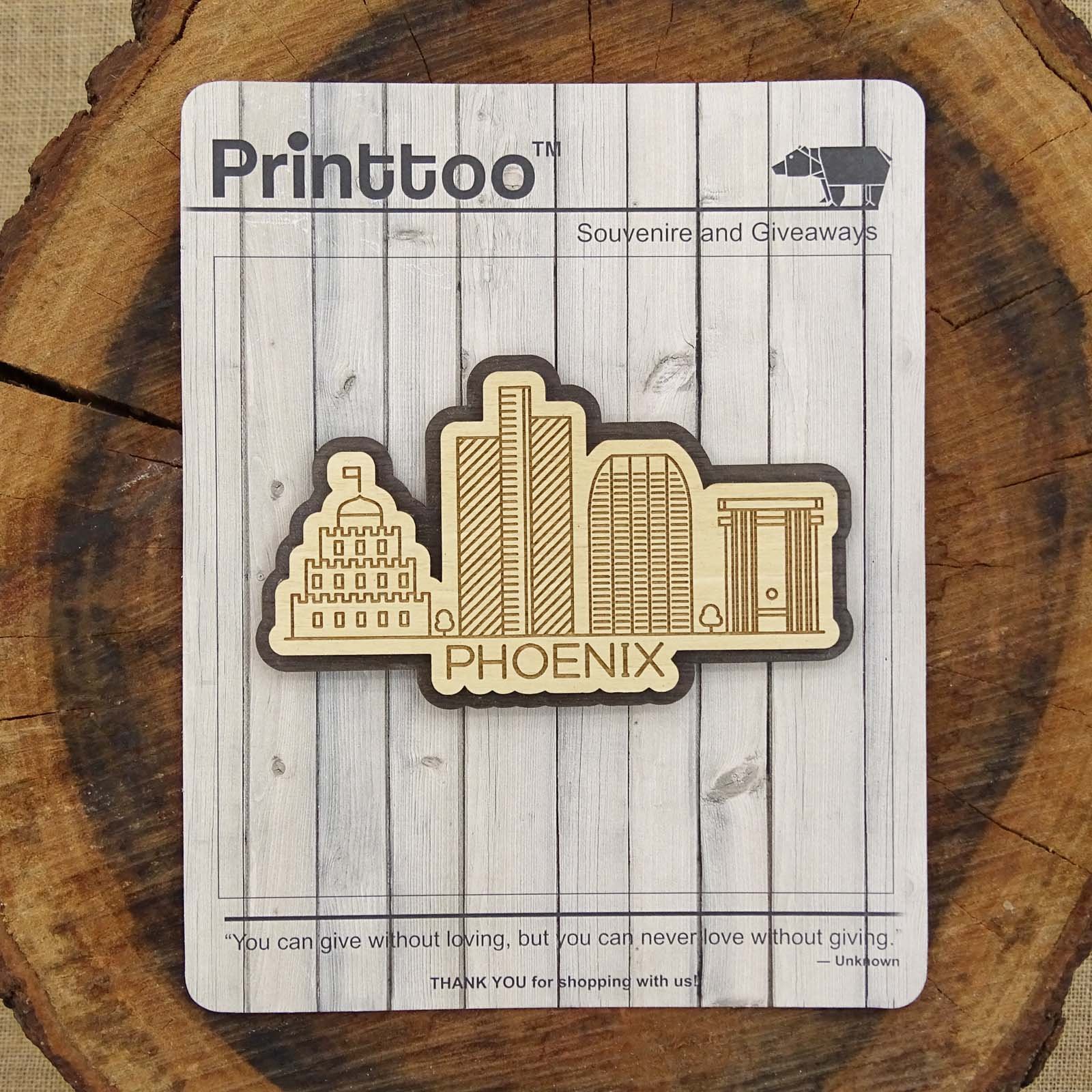 Printtoo décoratif Phoenix City of Arizona Souvenir Gravé Aimant en
