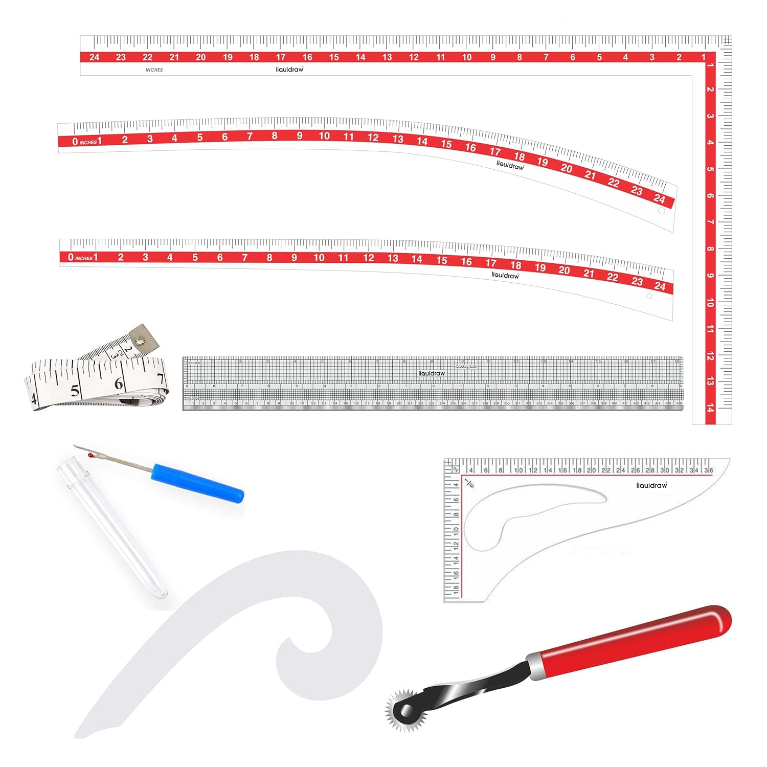 Liquidraw Sewing Ruler Tailor Set Of 9 Pattern Maker Sewing Rulers