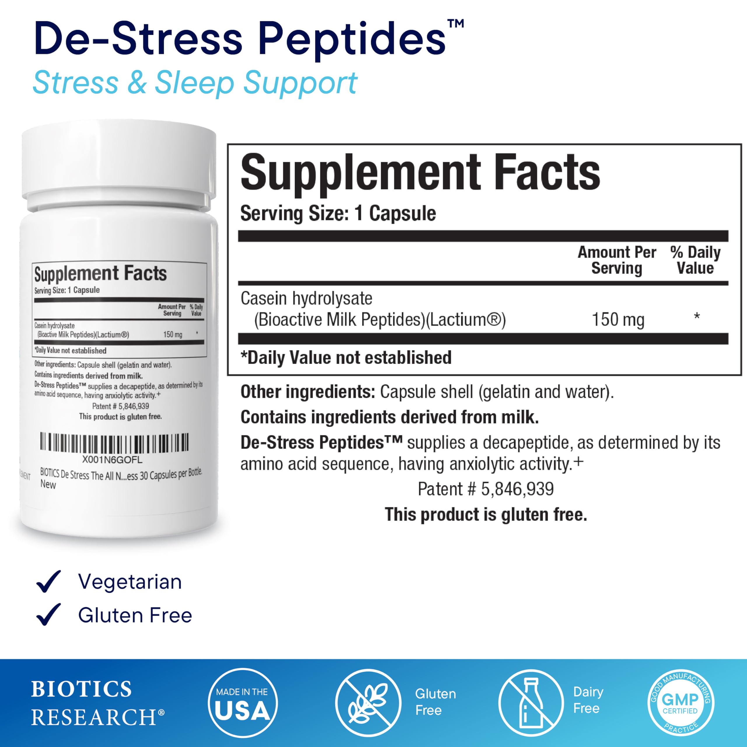 BIOTICS RESEARCH De-Stress Patented Nutrient Support Calmness, Sleep 30caps — Amazon image 2