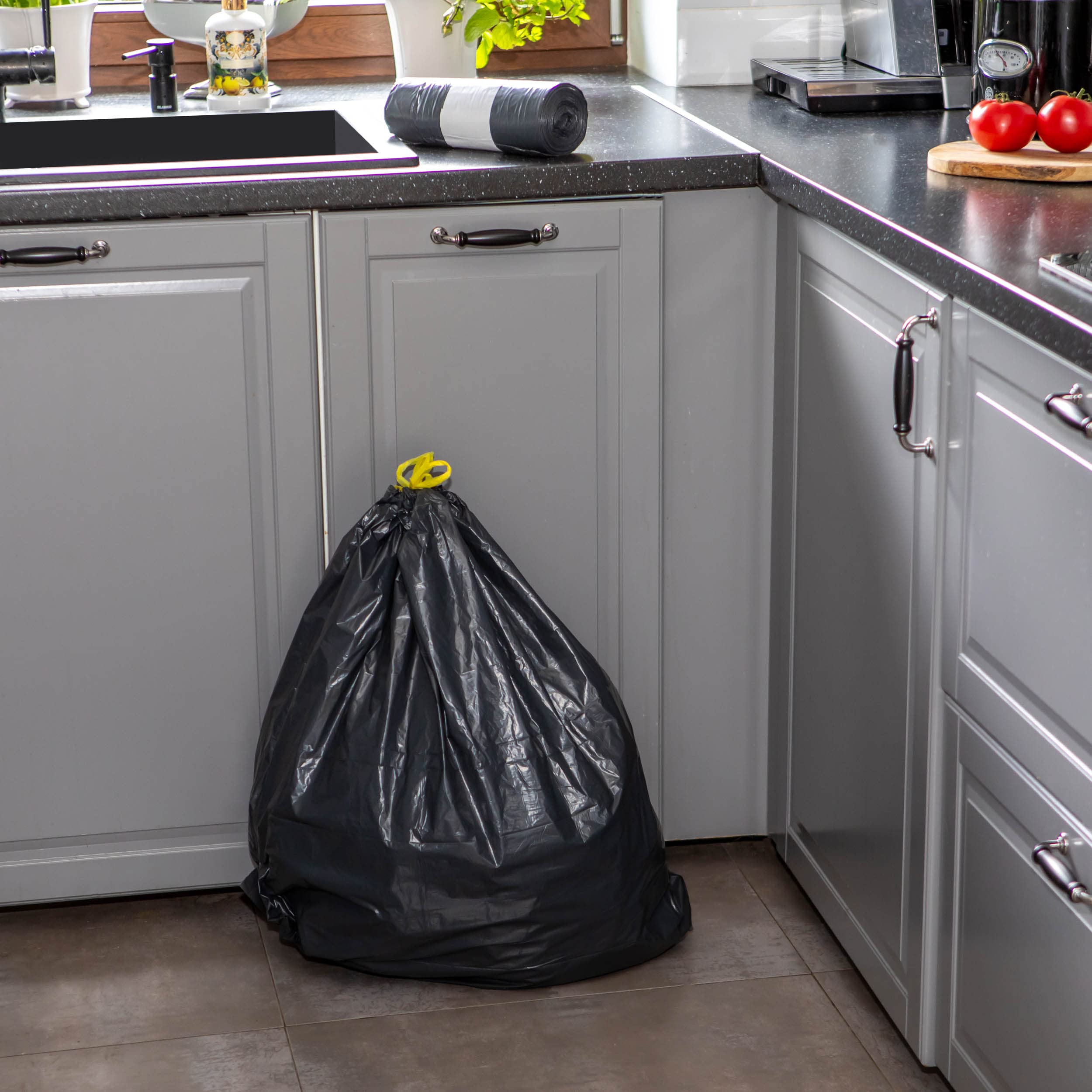 starke Müllbeutel MIT ZUGBAND 35L, 50L, 60L oder 120L - Rollenanzahl wählbar (120L - 40 Rollen á25)