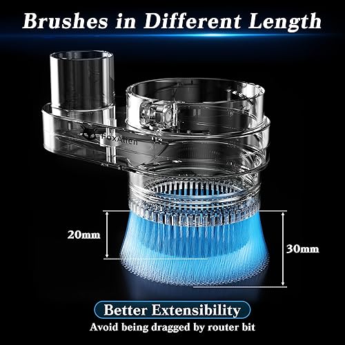 Miniatura 2 de FoxAlien Zapata de polvo de 2.717 in de diámetro para máquina enrutadora CNC, compatible con motor de husillo de 2.047 in y enrutador de 2.559 in,