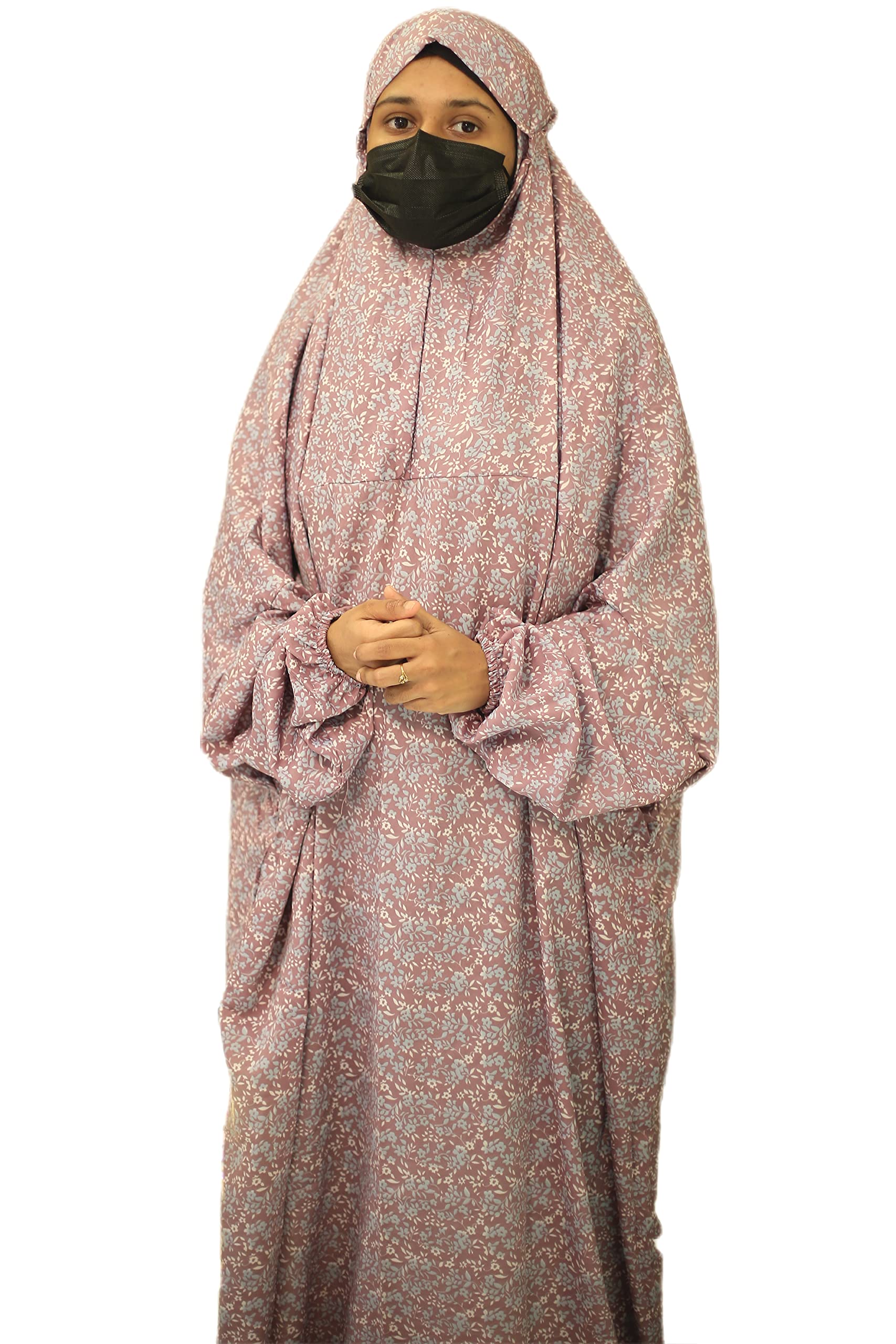 Prayer Dress,ONE Piece Islamic Prayer Jilbab/NISKARAKUPPAYAM/NAMAZ KHIMAR for Women,Adult Size/Free Size- Purple