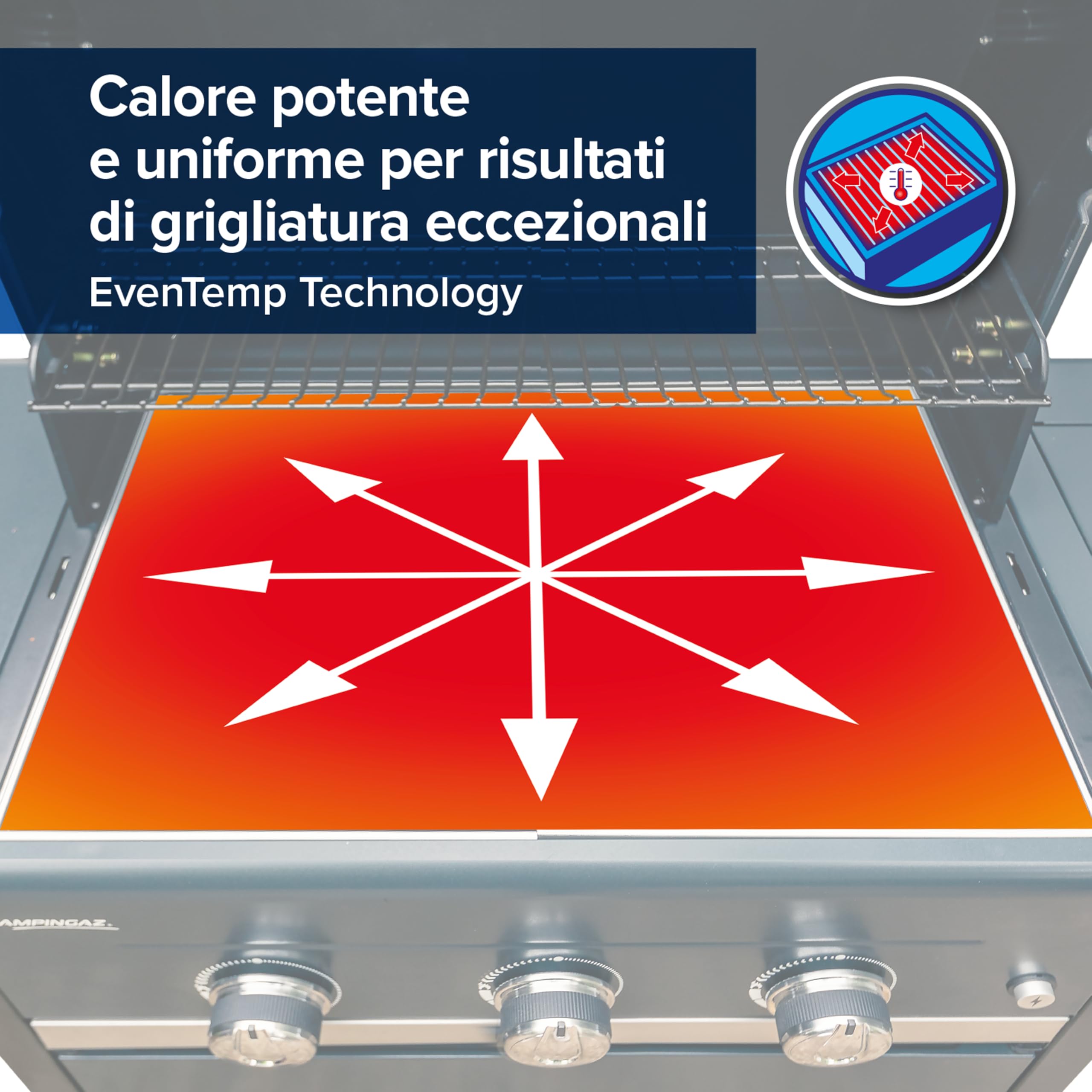 Campingaz 4 Series Classic LS Plus Gas Grill Barbecue 4 Bruciatori InstaClean Grigio 160.3x60x115.6 cm