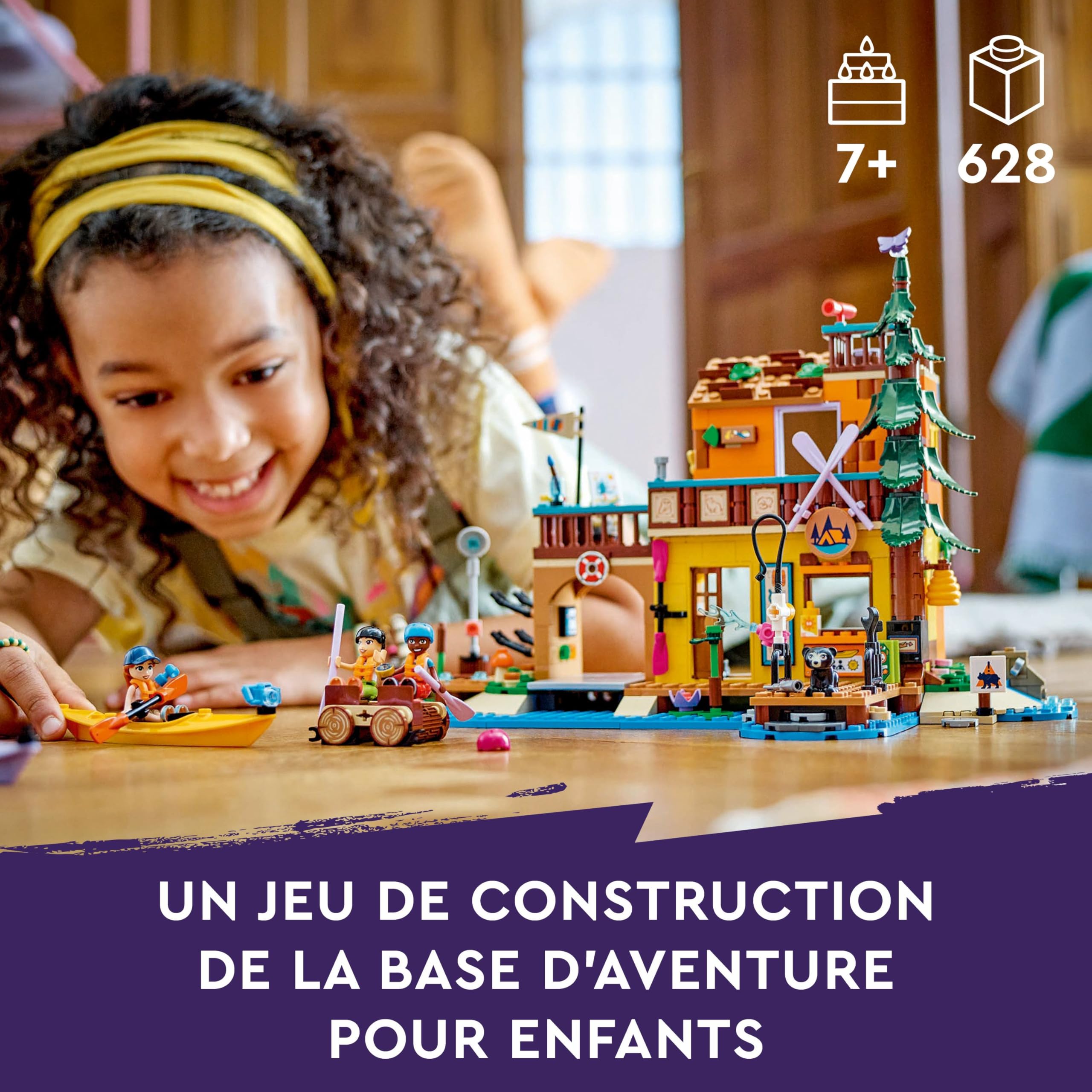 LEGO Friends Sports Aquatiques à la Base d’Aventure - Jouet de Construction pour Enfants - Idée Cadeau pour Les Filles et Les Garçons de 7 Ans et Plus - Inclut 3 Mini-poupées et Un Ours 42626