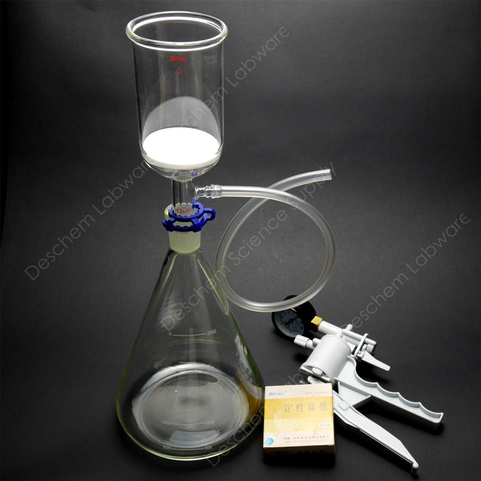 2000ml Glass Buchner Funnel Filtration Kit With Vacuum Pump 2000ml ...