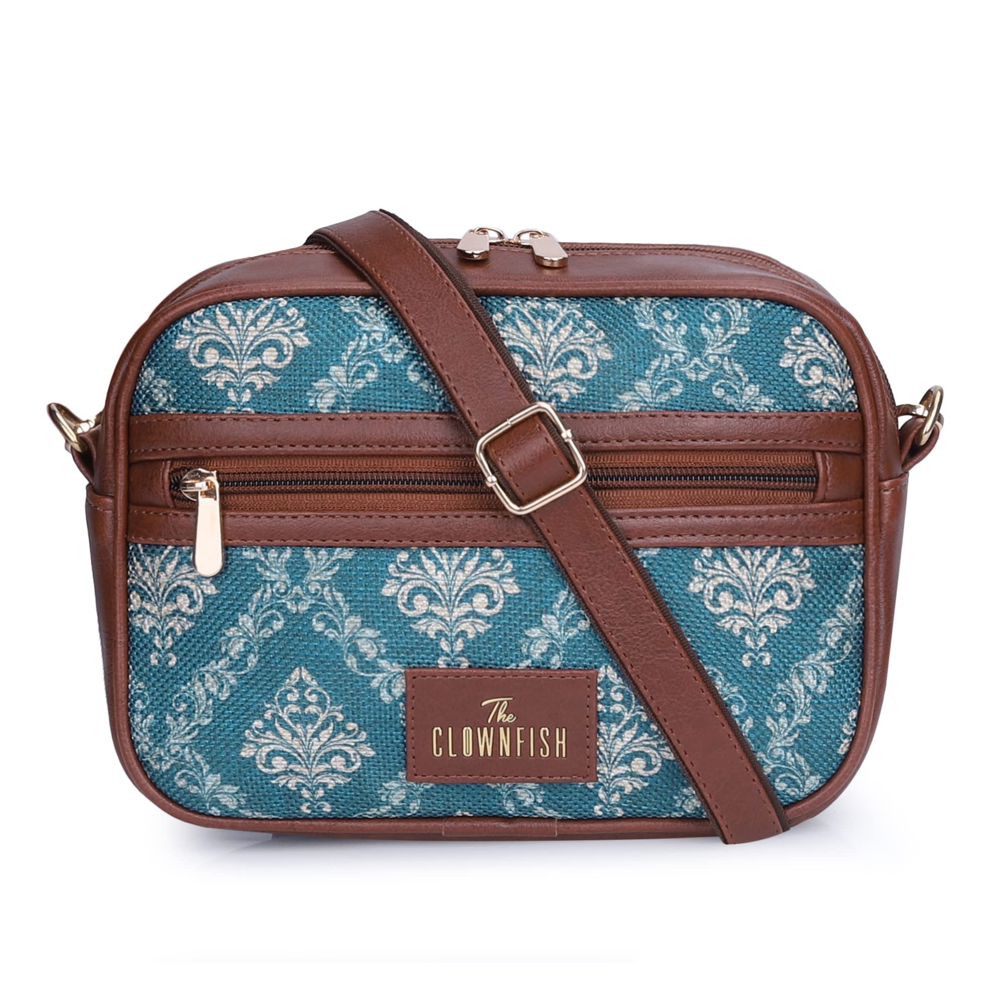 The Clownfish Nyra Polyester Crossbody Sling Bag for Women Casual Party Bag Purse with Adjustable Shoulder Strap and Printed Design for Ladies College Girls (Ash Grey) (B09SWPKSTN) Amazon Price History, Amazon Price Tracker