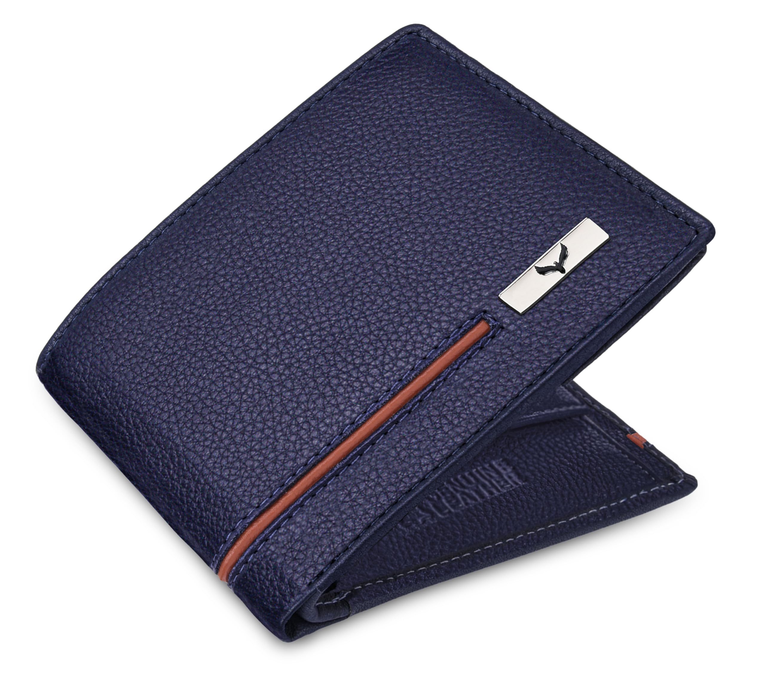 Eagle Crest Steven Blue/Orange Leather Wallet for Men