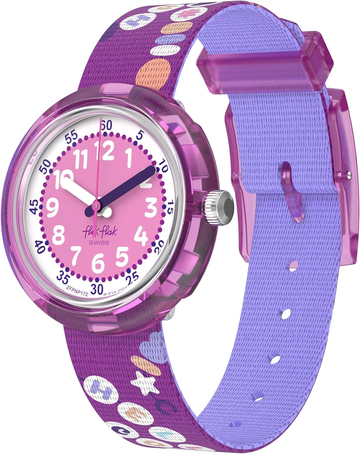Flik Flak Girl Kids Watch Casual Pink Bio-sourced Water Resistant Quartz FLIK Flak BFF