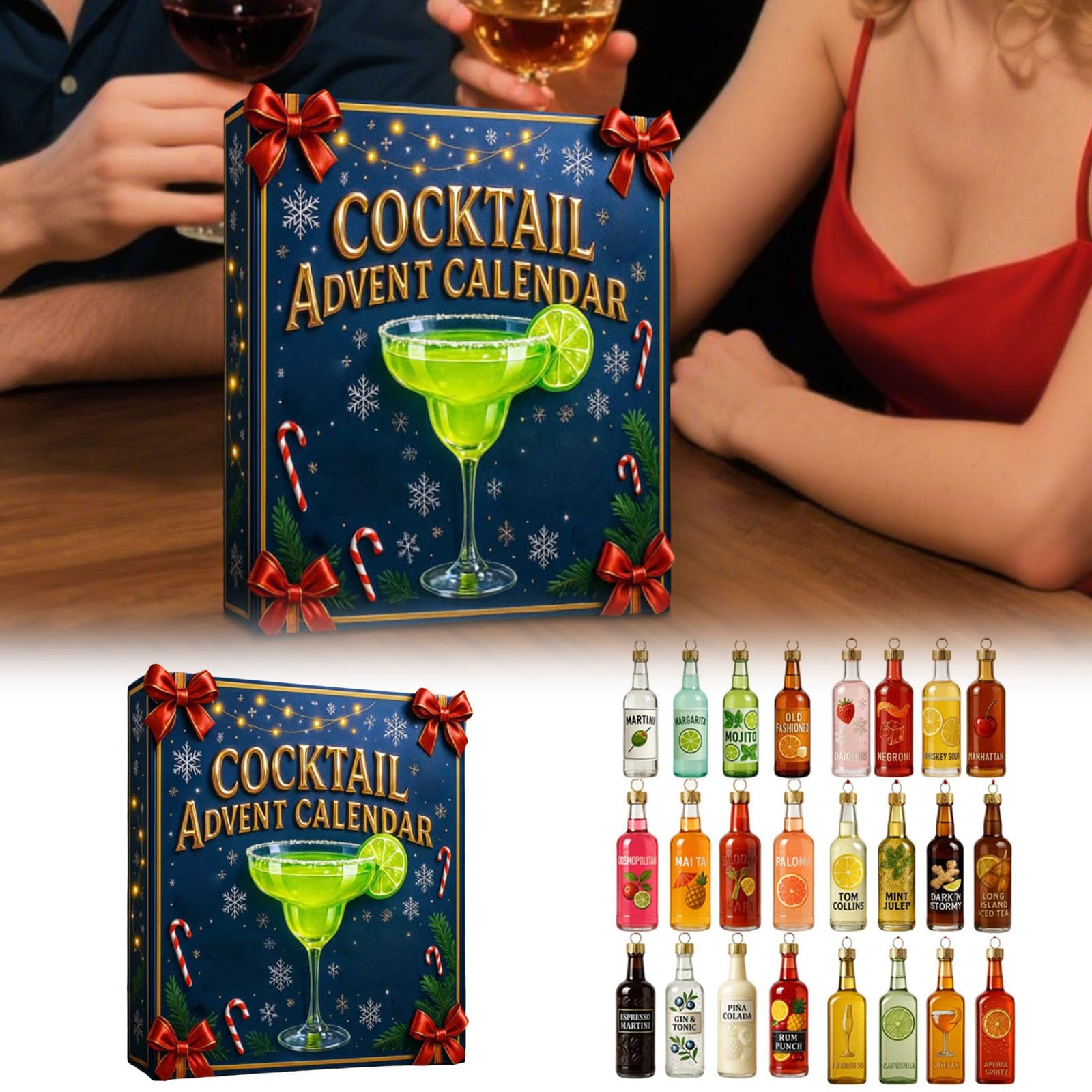 Calendario Dell'Avvento 2025 Con Tequila - 24 Mini Bottiglie Premium, Edizione Limitata, Regalo Per Adulti