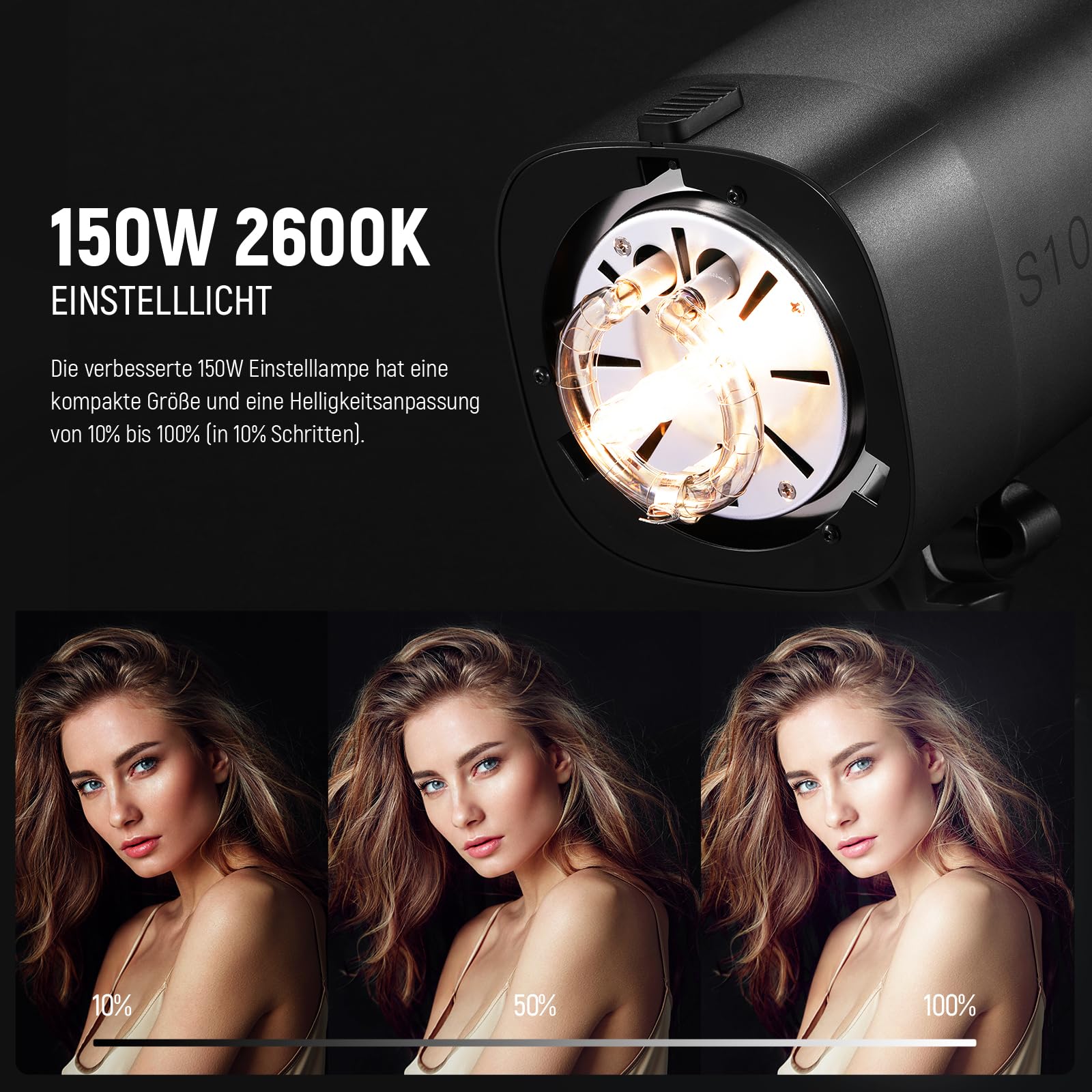NEEWER 800Ws Studio Monolight Strobe Flash Set: 2er Pack S101-400W PRO 5600K Blitzlicht Studio mit 2,4G Auslöser/150W Einstelllampe/Bowens Mount/Softboxen/Ständer/Reflektor/Tasche, kompatibel mit QPRO