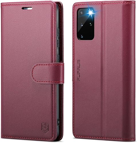 Miniatura 7 de Funda tipo cartera para Samsung Galaxy S20+/S20 Plus de 6.7 pulgadas, con bloqueo RFID, soporte para tarjetas de crédito, de piel sintética, con Oro