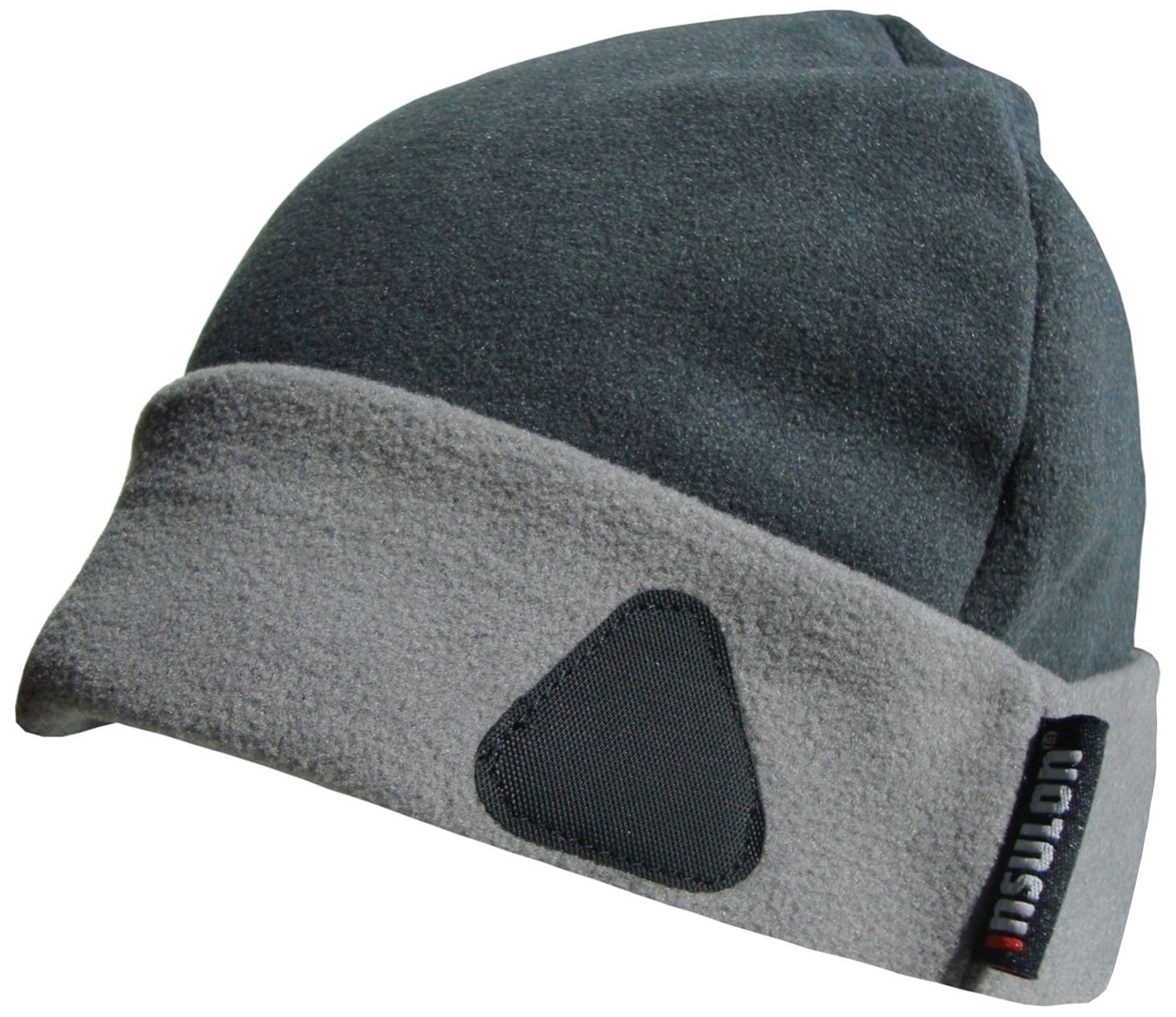 Mens Fully Lined Fleece Beanie Hats (Grey/Beige)