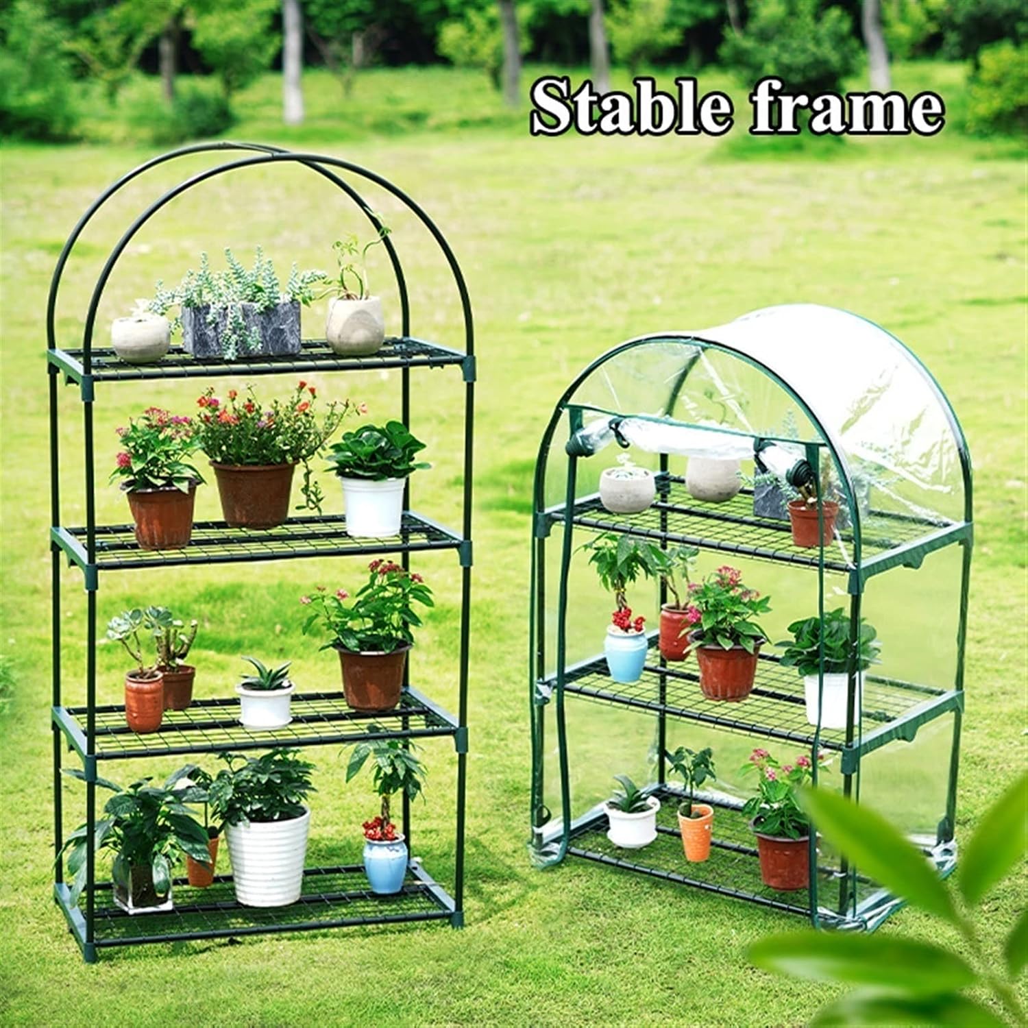 Indoor Outdoor Gardening Greenhouse,Portable Plant Hot House,with Roll-Up Zipper Door, Plastic Cover and Reinforced Frame,for in Winter or Any Season ( Color : White , Size : 79*48*160cm )