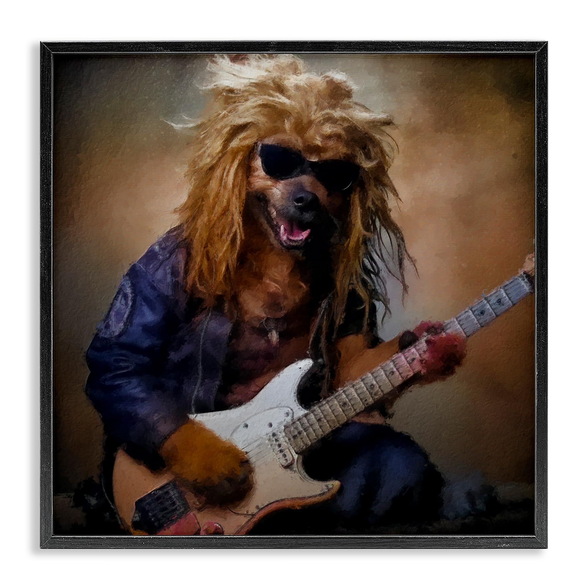 Stupell Industries Musician Canine Clark Gray Framed Giclee Art, design by Sean Parnell, 17 x 17