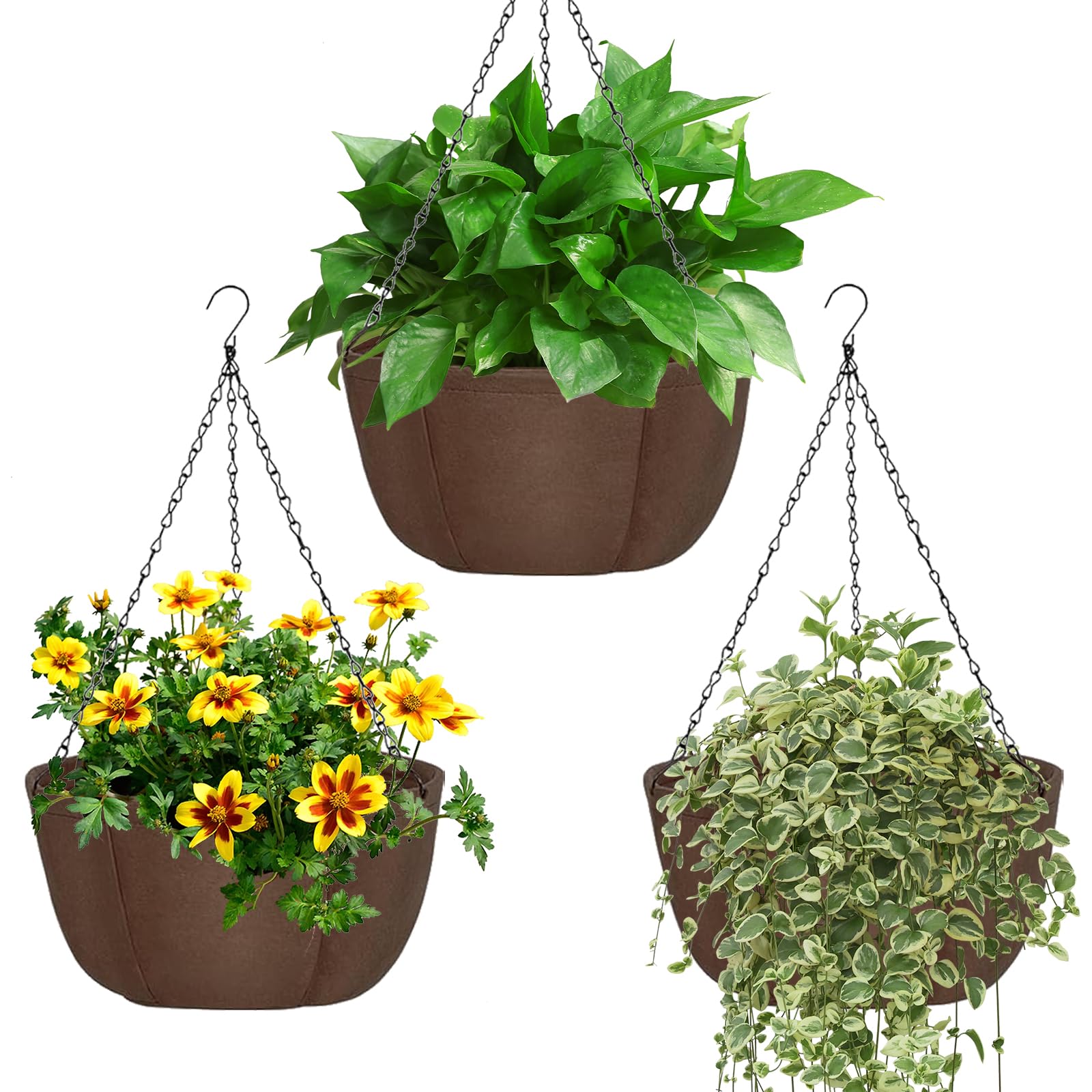 Pot suspendu en acier inoxydable durable de 30cm pour décoration murale haut de gamme