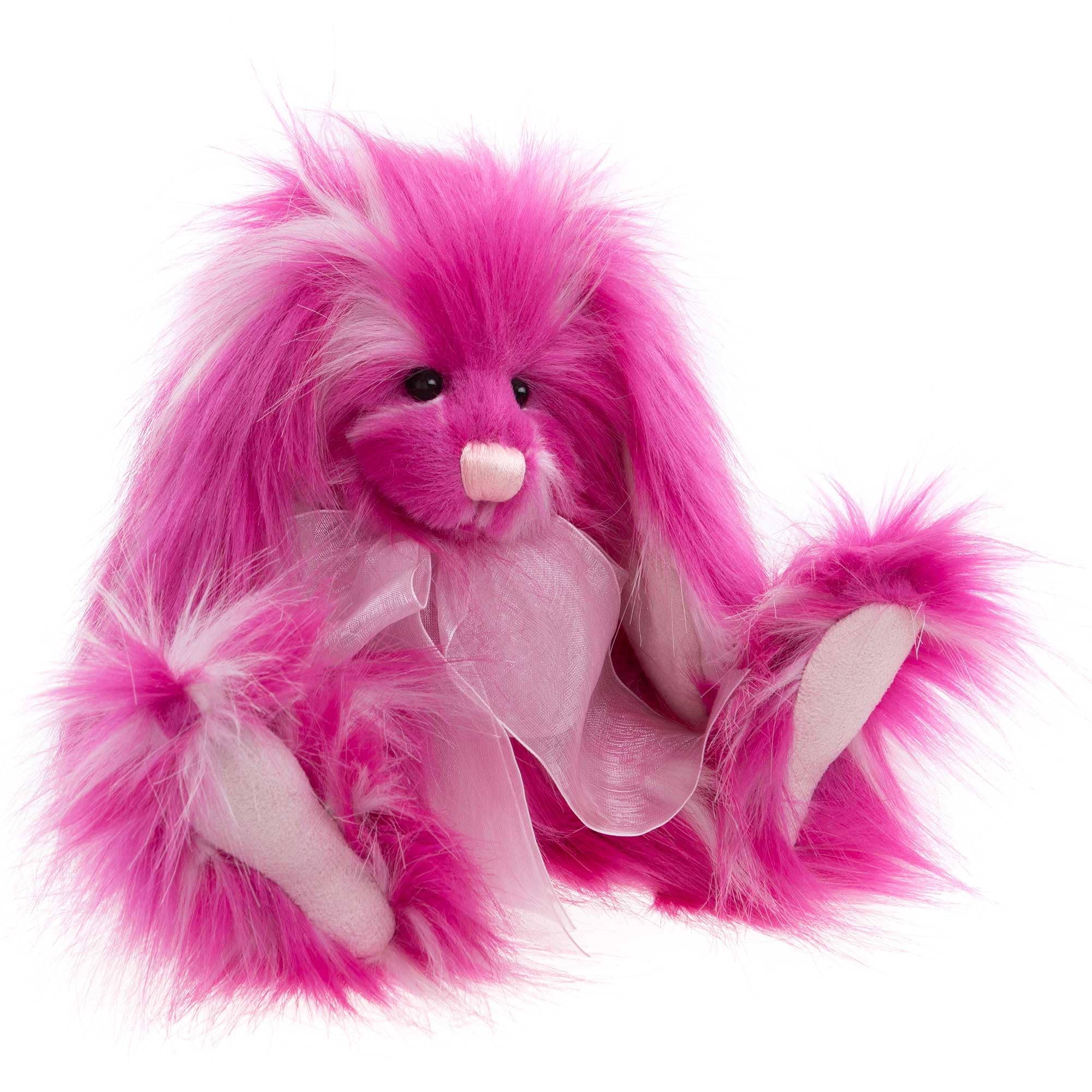 Charlie Bears Raspberry Ripple | Plush Bright Pink Bunny Rabbit