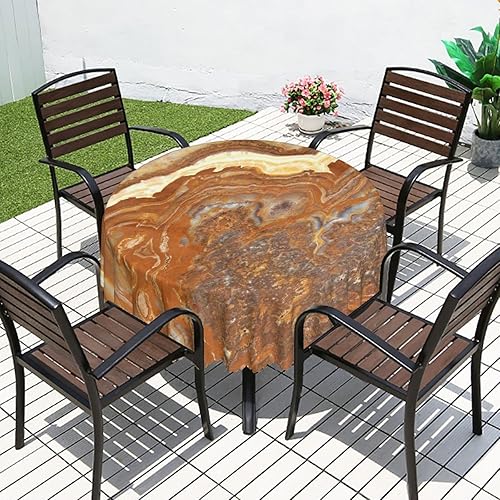 Vista 83 de Mantel redondo con patrón de fondo de mármol, a prueba de derrames, antiencogimiento, suave y resistente a las arrugas, mantel de tela decorativa