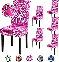 Vista 195 de Juego de 6 fundas elásticas para sillas de comedor, extraíbles y lavables, para sillas de comedor, hotel, ceremonia