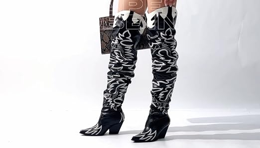 COPY - Flame Cape Robbin cowgirl boots (ONLY WORN ONCE) Amazon.com | Cape Robbin Women Mixed Media Pointy Toe Flame  main image 3