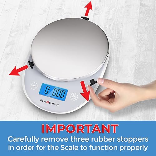 Miniatura 7 de POHL SCHMITT Báscula digital de cocina para alimentos, baterías incluidas, dispositivo de medición de peso multifuncional en gramos/onzas, apagado