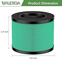 Vista 6 de MK01 Filtro de repuesto HEPA compatible con MK01, MK-06, Tolife TZ-K1, FreAire KN6391, Kloudi DH-JH01, POMORON MJ001H, MJ012H, Intelabe Paquete de 2