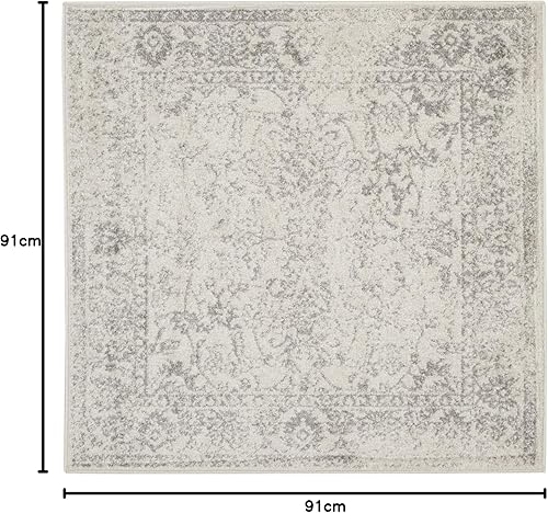 Miniatura 203 de Safavieh colección Adirondack - Alfombra de área, 6 x 9 pies, gris y azul, diseño oriental desgastado, no desprende pelusa, fácil cuidado, ideal