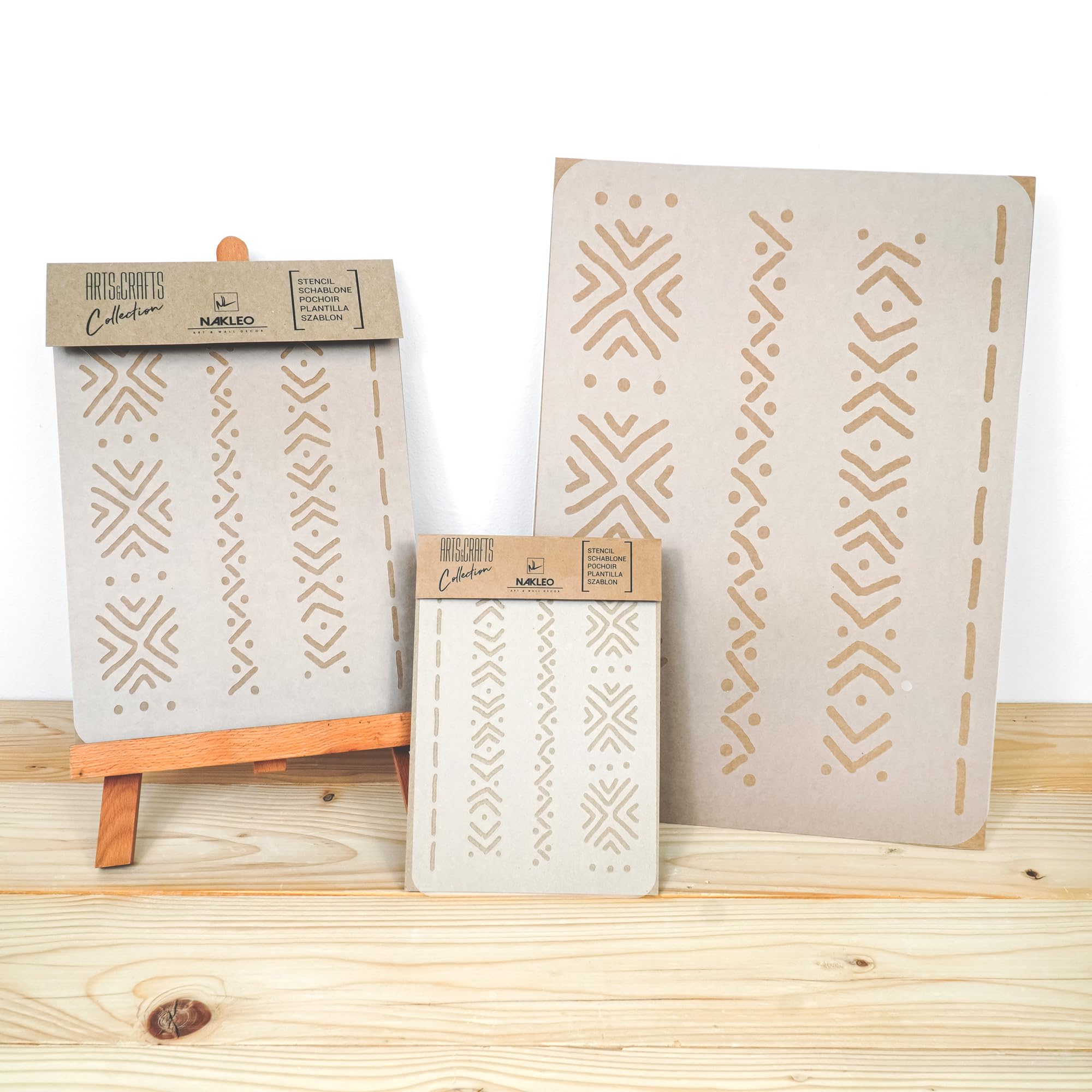 NAKLEO DIY Reutilizable Plástico Plantilla - 15x21cm - Barandilla Art Deco Parrilla - Arte Artesanía Muro Pintar Patrón Modelo Scrapbooking Decoupage - Tejido Muebles Madera