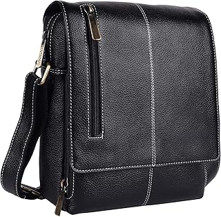 SUNLEXA Real Leather Crossbody Bags for Women,Travel Purse Crossover Long Over the Shoulder Sling Womens Purses (Black)