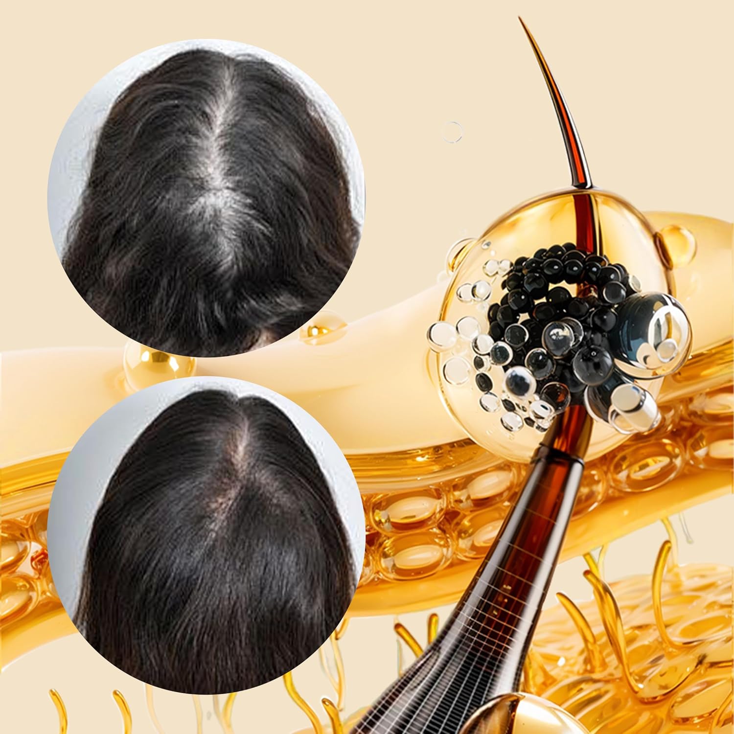 Usma Grass Essential Oil for Hair Healthy Growth, Natural Usman Grass Juice for Gray Hair Reverse, Isatis Tinctoria Nourish and Sooth Scalp Serum, Improve Hair Dryness & Frizz for Men & Women - Image 6