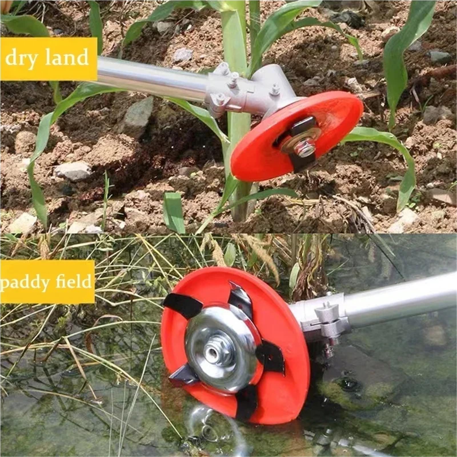 Juego de 5 discos de deshierbe de césped de doble uso y placa de corte para cortadores de cepillo, herramienta de jardín compatible con cortacésped