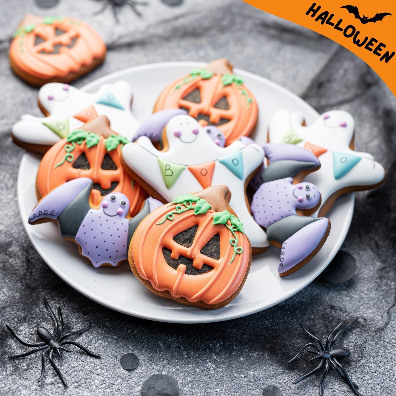 Lot De 5 Emporte-pièces D'Halloween En Acier Inoxydable Chauve Souris