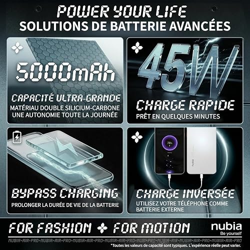 Nubia Air Pro Smartphone 5G 6.77" 512 Go - 9