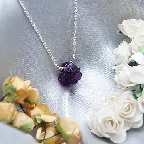 Miniatura 5 de Gempires - Collar con colgante de piedra lunar arcoíris crudo para mujer, colgante de cristal de piedra lunar de 0.39 a 0.59 pulgadas, joyería de