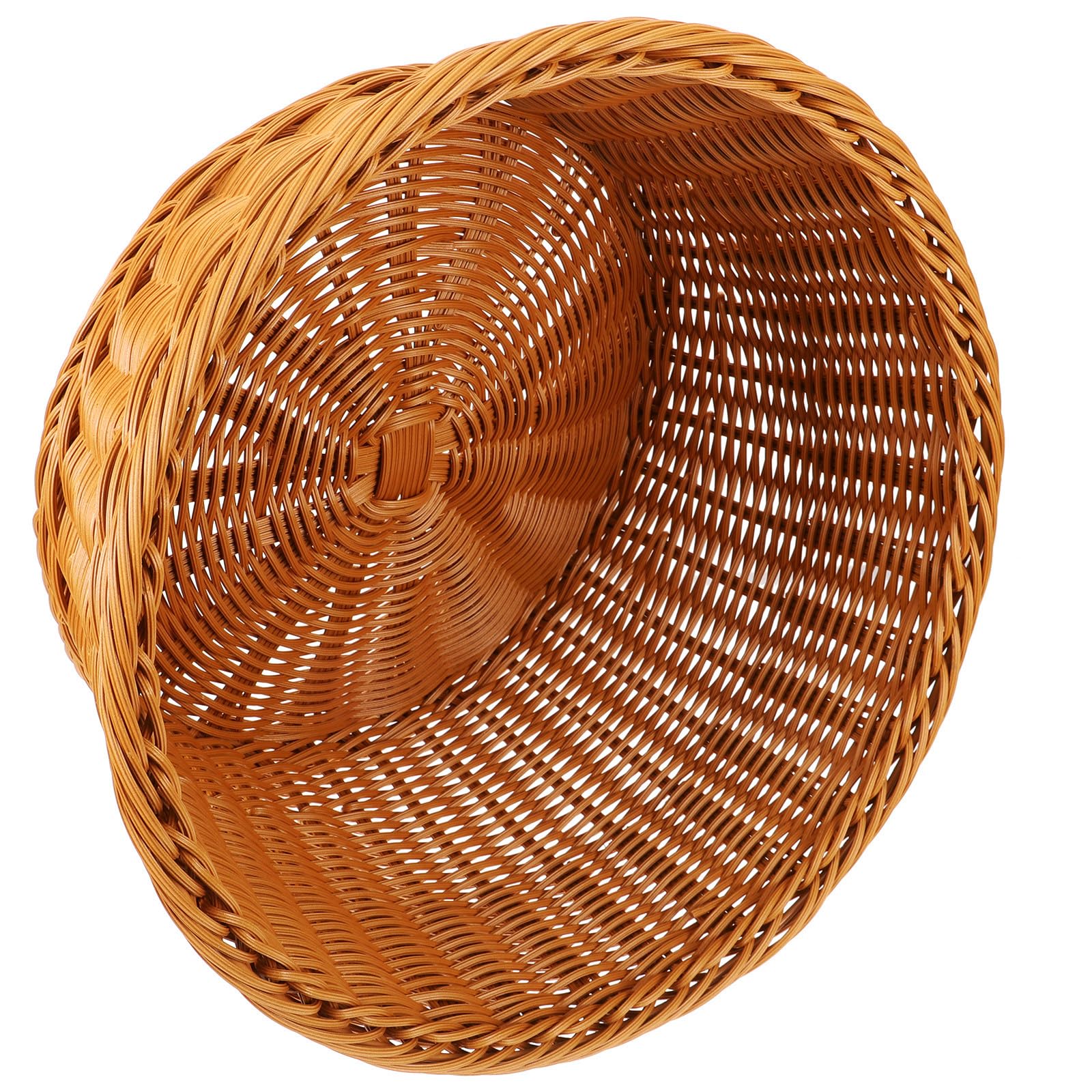 VALICLUD Cestino Portaoggetti Robusto e Pratico Intrecciato in Rattan Sintetico per Ordinare Oggetti Sul Tavolo per Cucina e Hotel