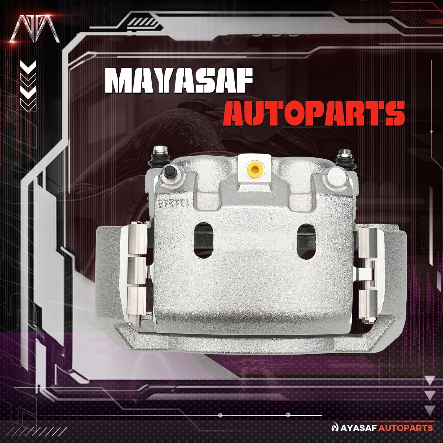 MAYASAF 18B4891 Front Brake Caliper Driver Side/Left Caliper for Dodge Ram 1500 2006-2008, for Dodge Ram 2500 2003-2008, for Dodge Ram 3500 2003-2008