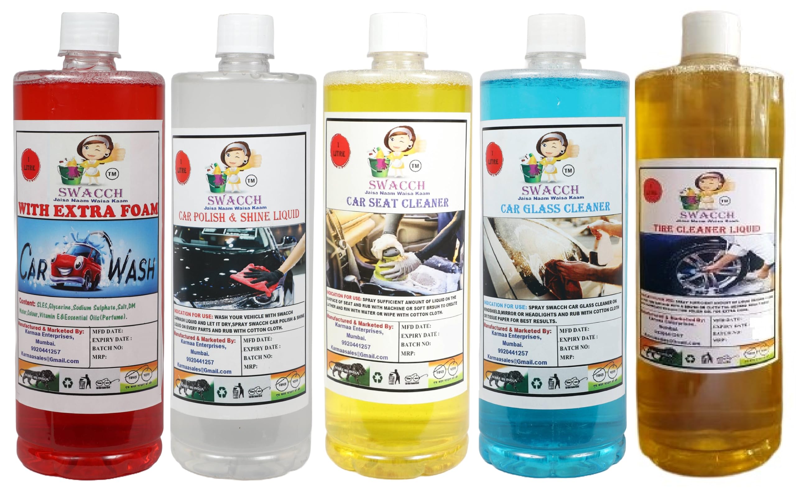Swacch Car Cleaning Kit (Pack of 5 Items)-picture-15