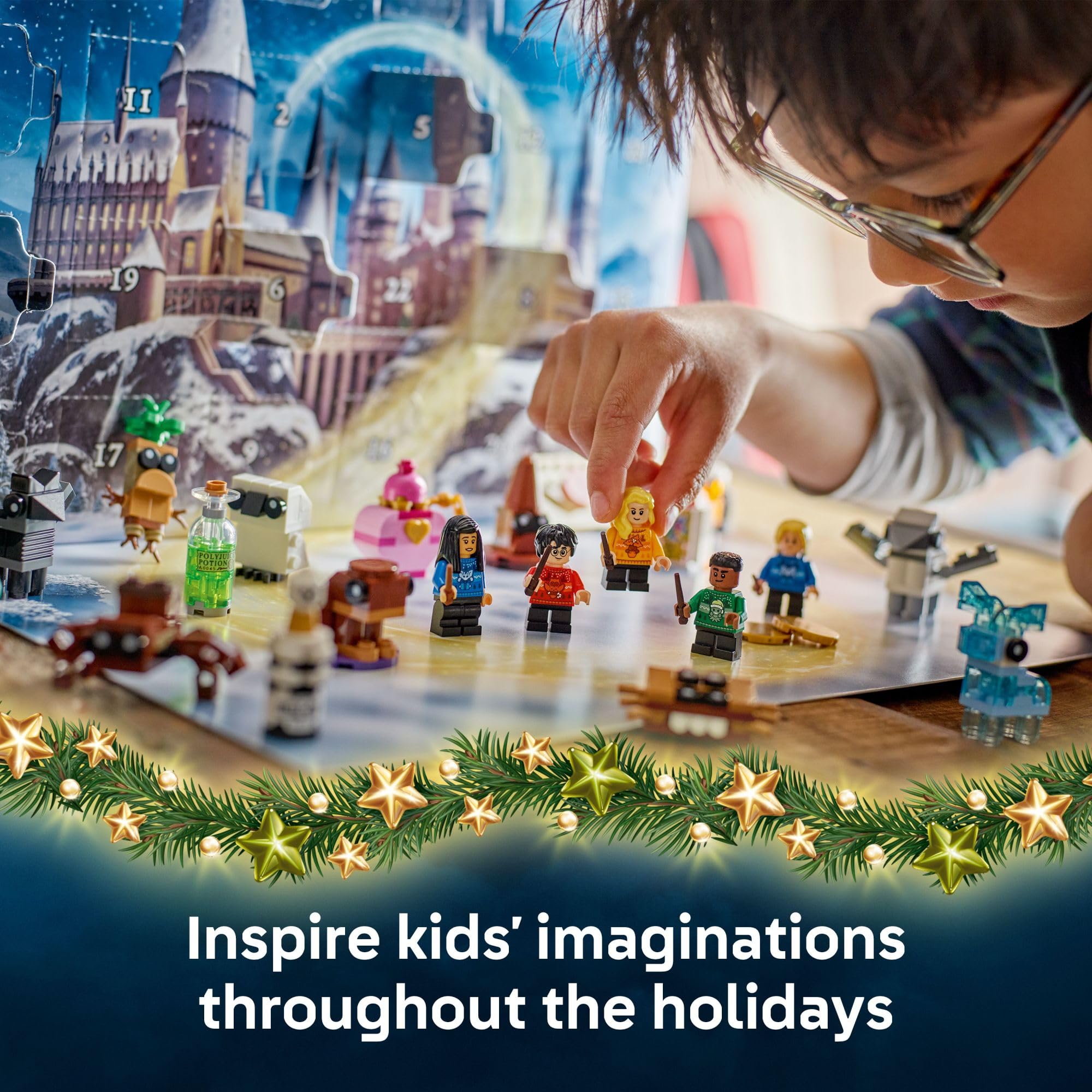 Lego Harry Potter Advent Calendar 2025 Kids Toy - Holiday Countdown for Boys & Girls, 7+ - 24 Buildable Surprises, Including Harry, Draco & Luna Minifigures - Kids Gift Idea for Christmas - 76456