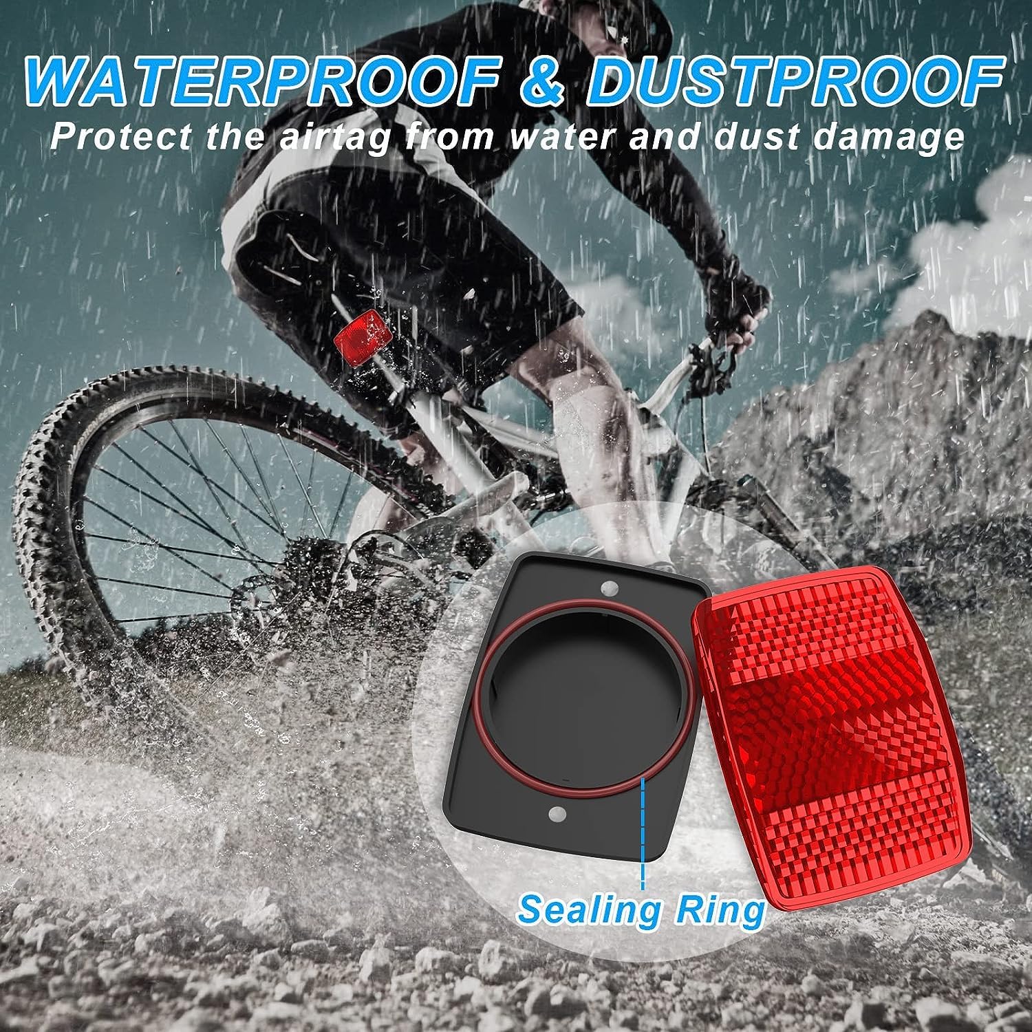 Rbleote AirTag Halterung Fahrrad - Wasserdichtes Versteck Unter Dem Sattel