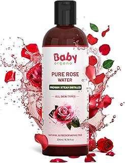 Babyorgano - Agua de rosas prémium de 6.8 fl ...
