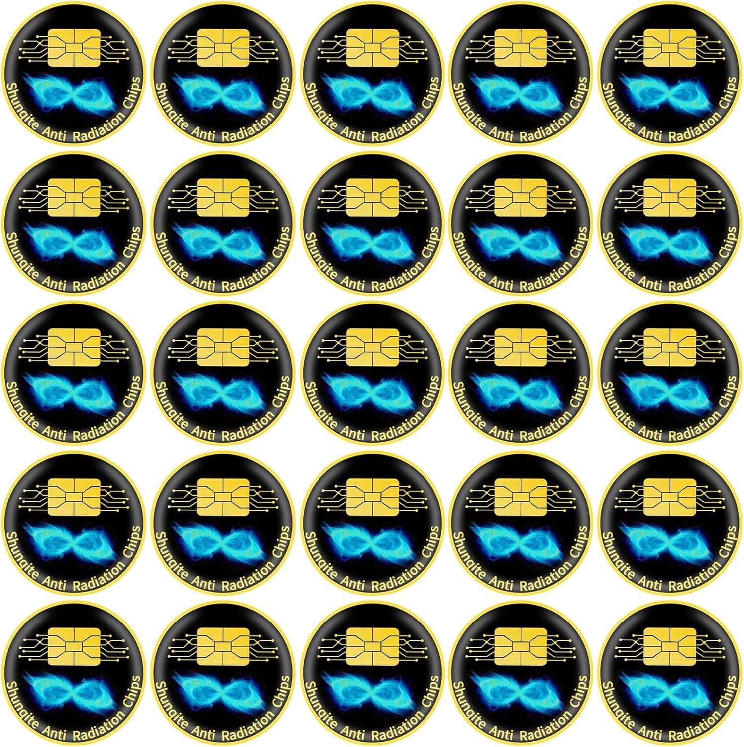 25 Pieces Cell Phone Blocker Protection Neutralizers Stickers for Smart Phones Tablets Laptops Computer WiFi Priner TV Electronic Devices Black