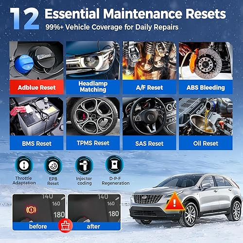 Miniatura 3 de LAUNCH CRP129X Elite - Escáner OBD2 para automóvil, FCA AutoAuth, 8 reinicios de aceite/EPB/SAS/TPMS/BMS/acelerador/reinicio de DPF/codificación de