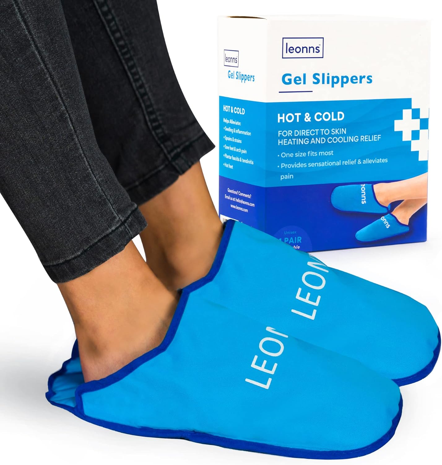 Gel Ice Pack Slippers - Provides Hot
