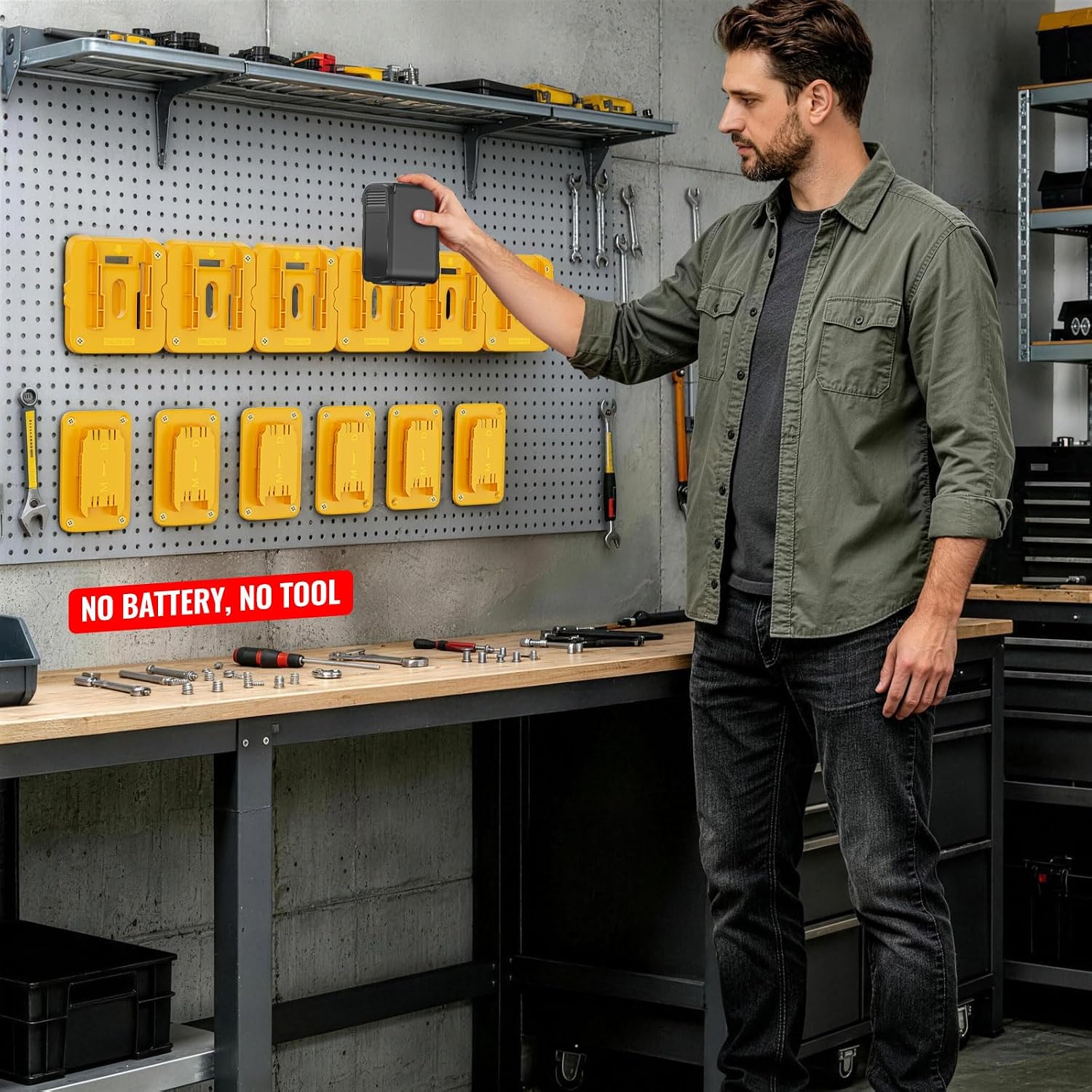 12Packs Tool Holders Battery Holders Compatible for Dewalt 20V 60V image 4