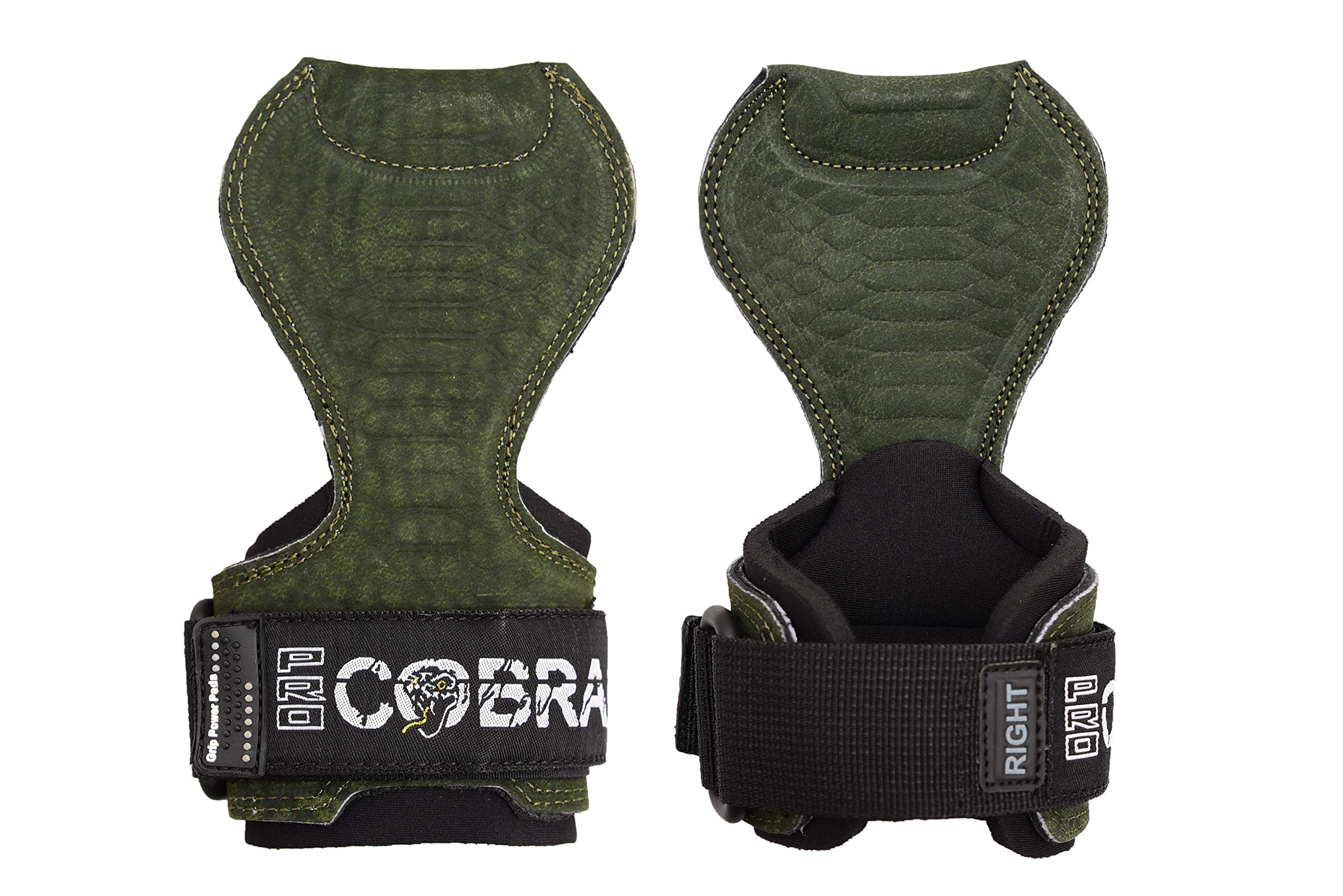 Cobra Grips Weight Lifting Gloves with Adjustable Neoprene Padded Wrist Wraps - Heavy Duty Alternative to Power Lifting Hooks for Deadlifts