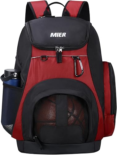 MIER Mochila de baloncesto grande para hombres y mujeres con compartimento para laptop, fĂştbol, voleibol, gimnasio, viajes, 40 litros MIER Mochila de baloncesto grande para hombres y mujeres con compartimento para laptop, fĂştbol, voleibol, gimnasio, viajes, 40 litros