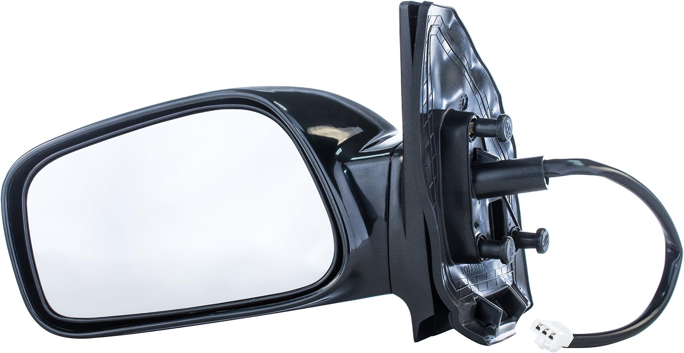 Driver Mirror for Toyota Corolla CE (2003 2004 2005 2006 2007 2008) Side Smooth Black Power Operated Non-Heated Non-Folding Left Outside Rear View Replacement Door Mirror - Parts Link # TO1320178