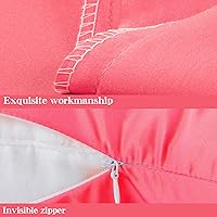 Vista 3 de NTBAY - Fundas de almohada de satén con cremallera, súper suaves y lujosas fundas de almohada