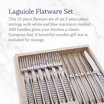 Amazon.com: Jean Dubost Laguiole 12-Piece Flatware Set