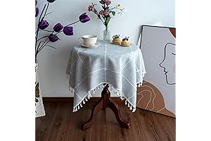 Rustic Embroidered Small Table Cloths for Square Tables