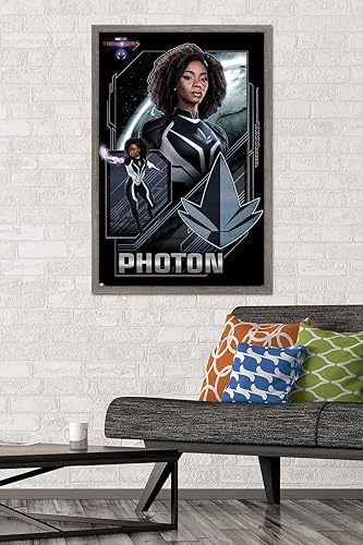 Miniatura 28 de Trends International Marvel The Marvels - Póster de pared con fotón, 22.37 x 34.00 pulgadas, versión enmarcada en blanco Versión enmarcada